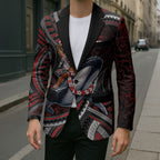 Aotearoa Christmas Blazer Santa Riding Humpback Whale Maori Koru