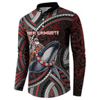 Aotearoa Christmas Button Sweatshirt Santa Riding Humpback Whale Maori Koru