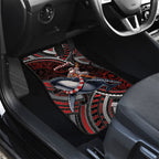 Aotearoa Christmas Car Mats Santa Riding Humpback Whale Maori Koru