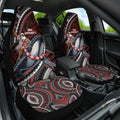 Aotearoa Christmas Car Seat Cover Santa Riding Humpback Whale Maori Koru