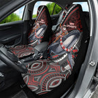 Aotearoa Christmas Car Seat Cover Santa Riding Humpback Whale Maori Koru
