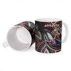 Aotearoa Christmas Ceramic Mug Santa Riding Humpback Whale Maori Koru
