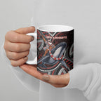 Aotearoa Christmas Ceramic Mug Santa Riding Humpback Whale Maori Koru