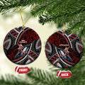 Aotearoa Christmas Ceramic Ornament Santa Riding Humpback Whale Maori Koru
