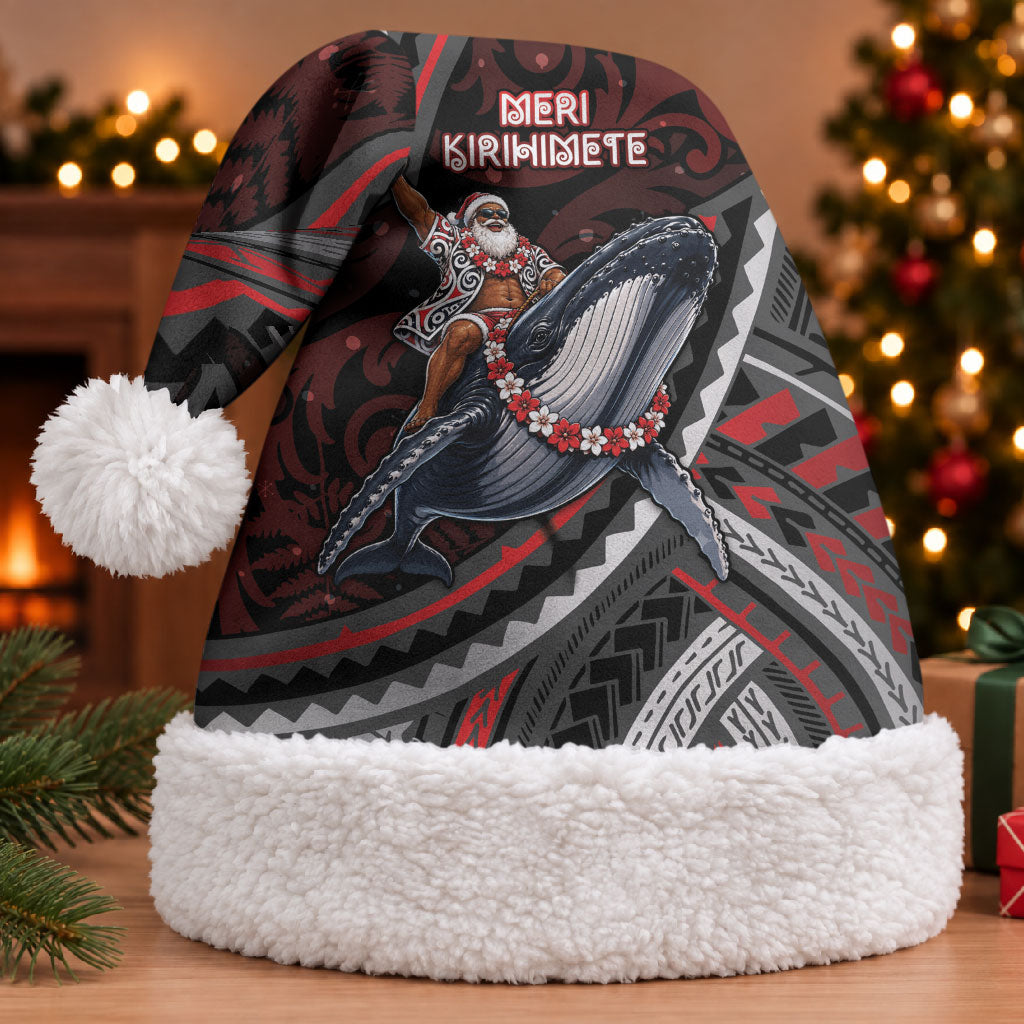 Aotearoa Christmas Santa Hat Santa Riding Humpback Whale Maori Koru