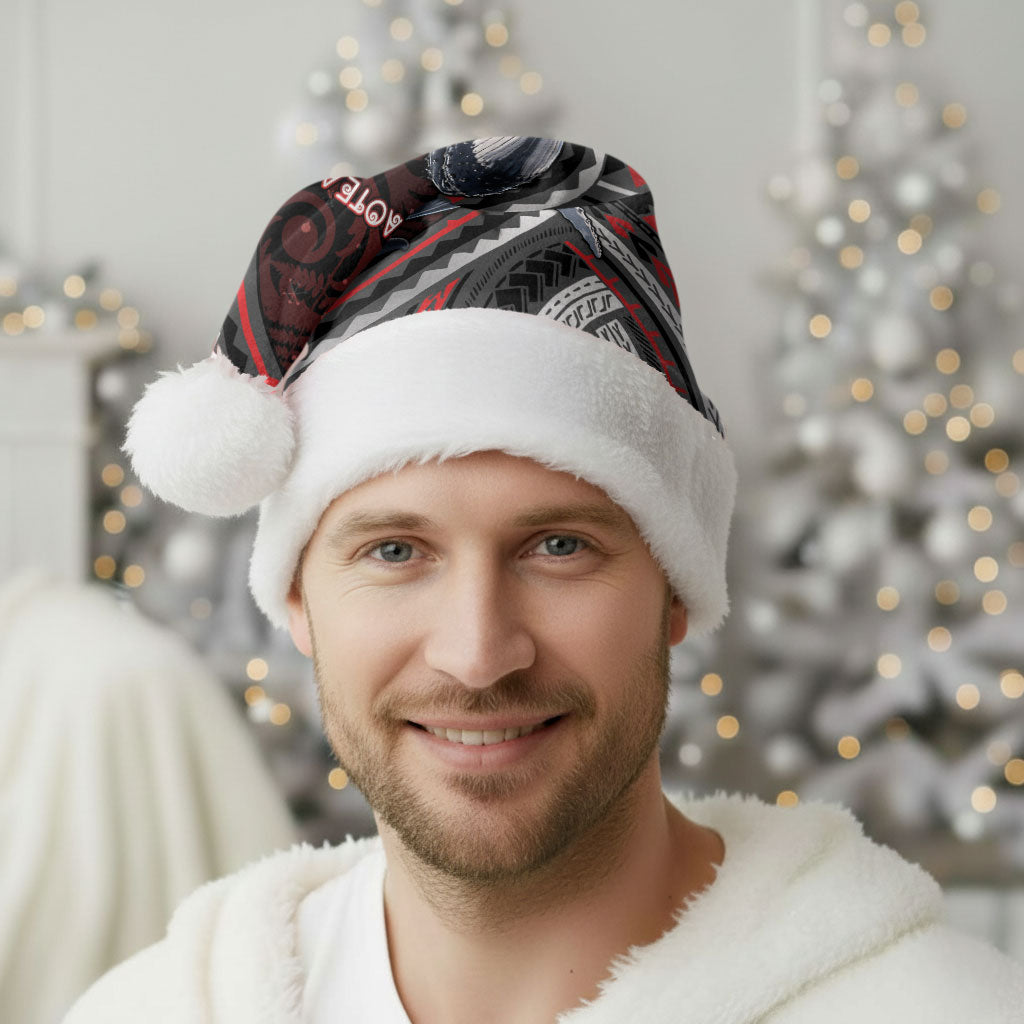 Aotearoa Christmas Santa Hat Santa Riding Humpback Whale Maori Koru