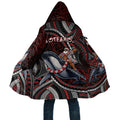 Aotearoa Christmas Cloak Santa Riding Humpback Whale Maori Koru