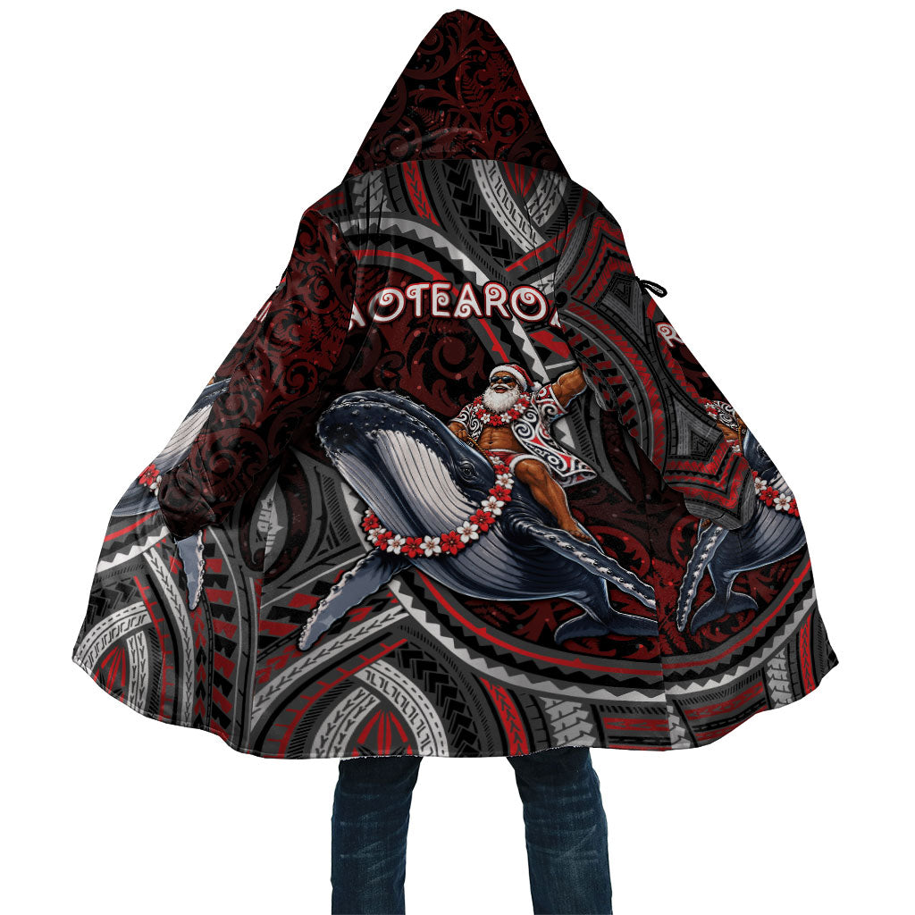 Aotearoa Christmas Cloak Santa Riding Humpback Whale Maori Koru