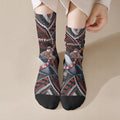 Aotearoa Christmas Crew Socks Santa Riding Humpback Whale Maori Koru
