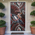 Aotearoa Christmas Door Cover Santa Riding Humpback Whale Maori Koru