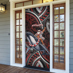 Aotearoa Christmas Door Cover Santa Riding Humpback Whale Maori Koru