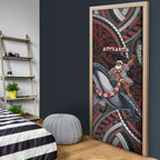 Aotearoa Christmas Door Cover Santa Riding Humpback Whale Maori Koru
