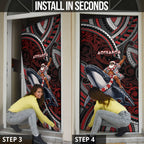Aotearoa Christmas Door Cover Santa Riding Humpback Whale Maori Koru
