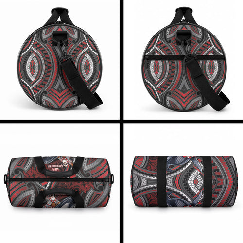 Aotearoa Christmas Duffle Bag Santa Riding Humpback Whale Maori Koru
