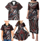 Aotearoa Christmas Family Matching Puletasi and Hawaiian Shirt Santa Riding Humpback Whale Maori Koru