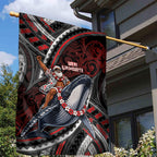 Aotearoa Christmas Garden Flag Santa Riding Humpback Whale Maori Koru