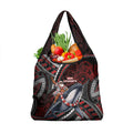 Aotearoa Christmas Grocery Bag Santa Riding Humpback Whale Maori Koru