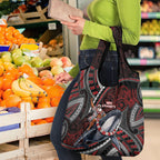 Aotearoa Christmas Grocery Bag Santa Riding Humpback Whale Maori Koru