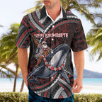 Aotearoa Christmas Hawaiian Shirt Santa Riding Humpback Whale Maori Koru