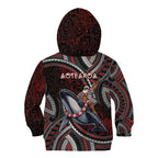 Aotearoa Christmas Kid Hoodie Santa Riding Humpback Whale Maori Koru