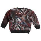 Aotearoa Christmas Kid Ugly Christmas Sweater Santa Riding Humpback Whale Maori Koru