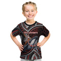 Aotearoa Christmas Kid T Shirt Santa Riding Humpback Whale Maori Koru