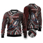 Aotearoa Christmas Ugly Christmas Sweater Santa Riding Humpback Whale Maori Koru