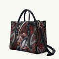 Aotearoa Christmas Leather Bag Santa Riding Humpback Whale Maori Koru