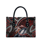 Aotearoa Christmas Leather Bag Santa Riding Humpback Whale Maori Koru