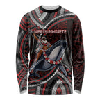 Aotearoa Christmas Long Sleeve Shirt Santa Riding Humpback Whale Maori Koru