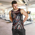 Aotearoa Christmas Men Tank Top Santa Riding Humpback Whale Maori Koru