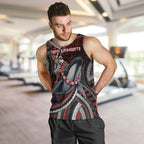 Aotearoa Christmas Men Tank Top Santa Riding Humpback Whale Maori Koru