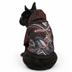Aotearoa Christmas Pet Hoodie Santa Riding Humpback Whale Maori Koru