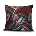 Aotearoa Christmas Pillow Cover Santa Riding Humpback Whale Maori Koru