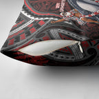 Aotearoa Christmas Pillow Cover Santa Riding Humpback Whale Maori Koru