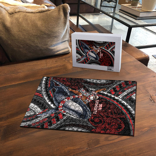 Aotearoa Christmas Puzzle Santa Riding Humpback Whale Maori Koru