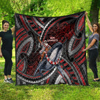 Aotearoa Christmas Quilt Santa Riding Humpback Whale Maori Koru