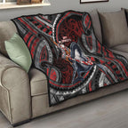 Aotearoa Christmas Quilt Santa Riding Humpback Whale Maori Koru