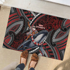Aotearoa Christmas Rubber Doormat Santa Riding Humpback Whale Maori Koru