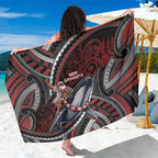 Aotearoa Christmas Sarong Santa Riding Humpback Whale Maori Koru