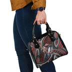 Aotearoa Christmas Shoulder Handbag Santa Riding Humpback Whale Maori Koru