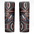 Aotearoa Christmas Skinny Tumbler Santa Riding Humpback Whale Maori Koru