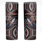 Aotearoa Christmas Skinny Tumbler Santa Riding Humpback Whale Maori Koru