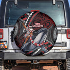 Aotearoa Christmas Spare Tire Cover Santa Riding Humpback Whale Maori Koru
