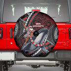 Aotearoa Christmas Spare Tire Cover Santa Riding Humpback Whale Maori Koru