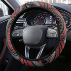 Aotearoa Christmas Steering Wheel Cover Santa Riding Humpback Whale Maori Koru