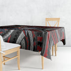 Aotearoa Christmas Tablecloth Santa Riding Humpback Whale Maori Koru