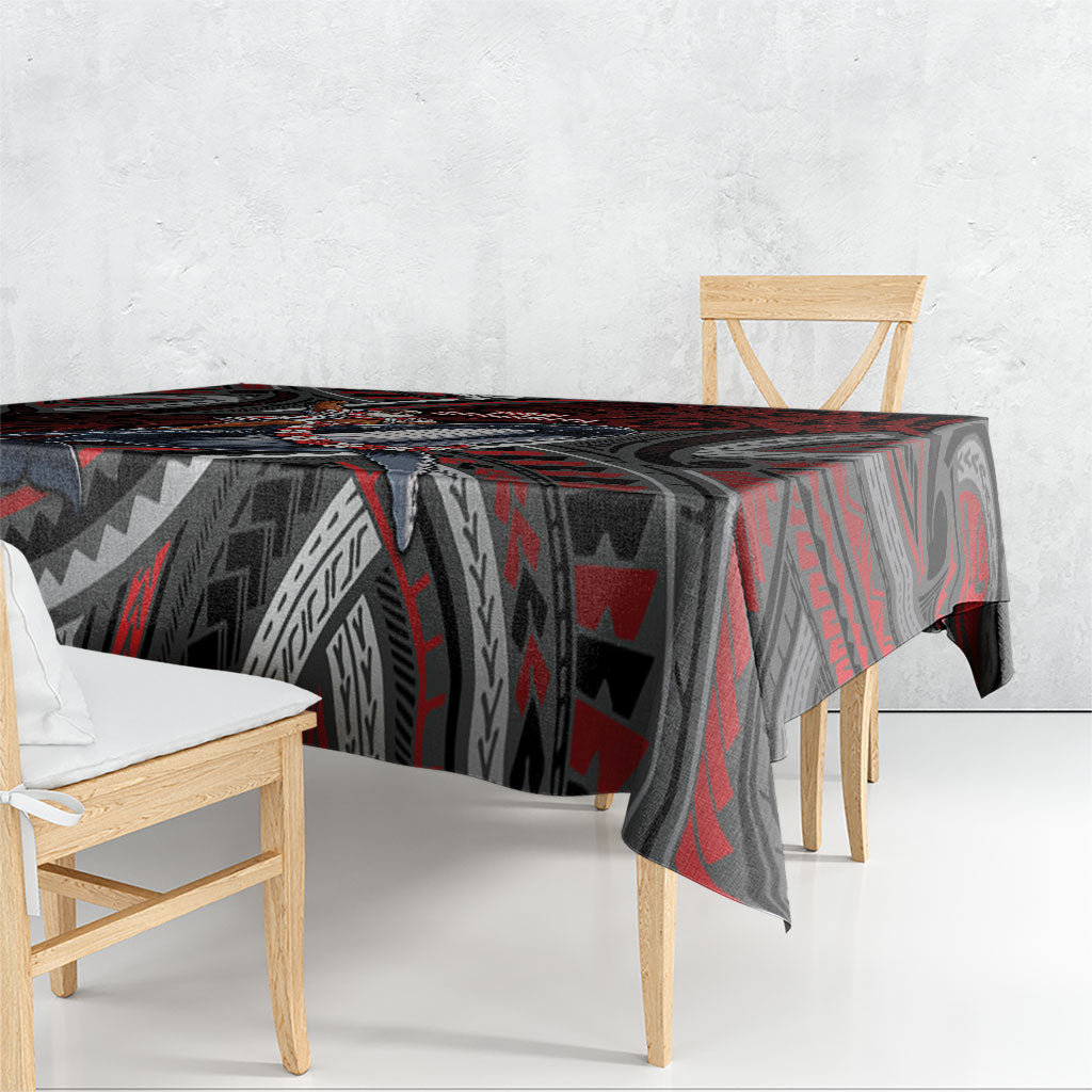 Aotearoa Christmas Tablecloth Santa Riding Humpback Whale Maori Koru