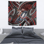Aotearoa Christmas Tapestry Santa Riding Humpback Whale Maori Koru