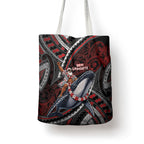 Aotearoa Christmas Tote Bag Santa Riding Humpback Whale Maori Koru